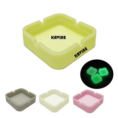 Square Fluorescence Silicone Ashtray