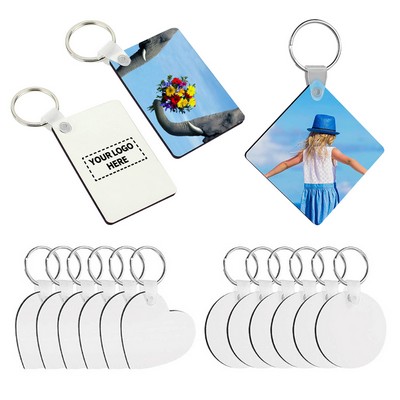Sublimation MDF Hardboard Keychain Blanks - Double Sided Heat Transfer Keyrings