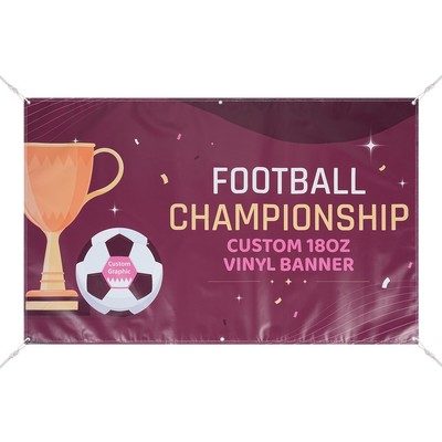 Full Color 3' X 5' 18Oz. Vinyl Banner With Grommets