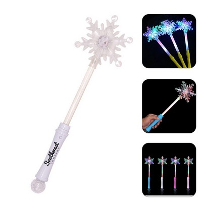 Light Up LED Glow Snowflake Wand