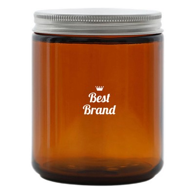 Amber Glass Scented Candle Jar