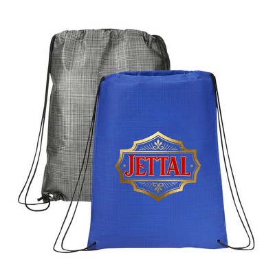 Custom Crossweave Heat Sealed Drawstring Bag