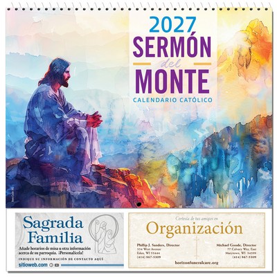 Sermon on the Mount 2027 Catholic Wall Calendar - Spiral Bound (Spanish)