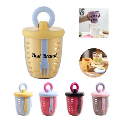 22 Oz Double Layer Drainage Fruit Salad Cup