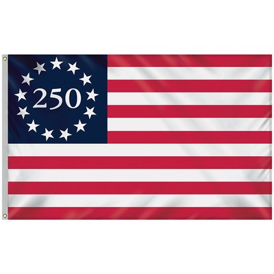 5' X 8' Betsy Ross America 250th Outdoor Polyester Flag