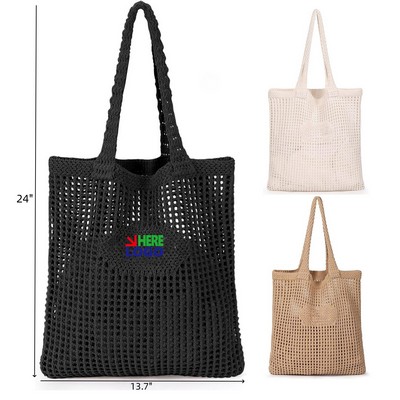 Crochet Mesh Beach Tote Bag