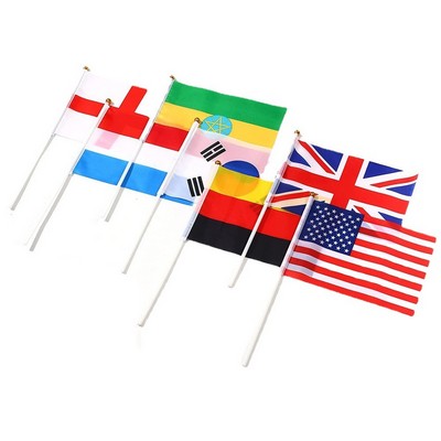 5.5" x 8.3" Full Color Hand Wave Stick Flag