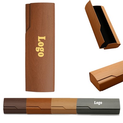 Wood Grain Glasses Case