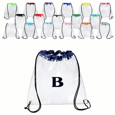 Promotional Touchdown Clear Drawstring Sportpack
