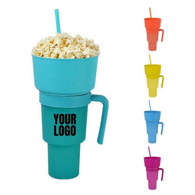 32oz Stadium Snack Cup with Handle – Drink & Snack Combo Tumbler