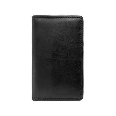 Ashlin® Designer Colchester Midnight Black Vertical Slim Wallet w/12 Card Pockets