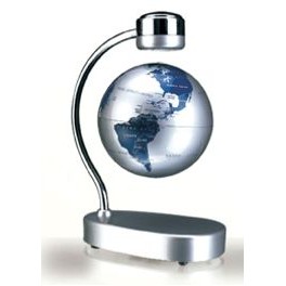 Magnetic Floating Silver Globe