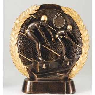 High Relief Male Swimming Award - 7 1/2"
