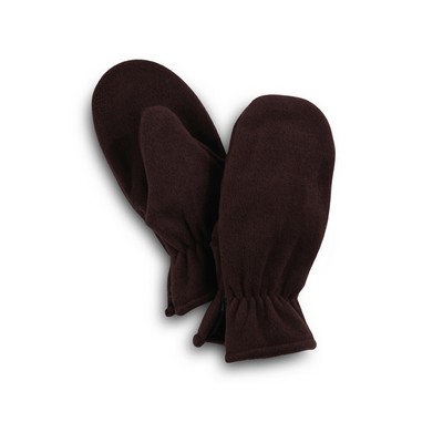 Maroon Fleece Zipper Mittens