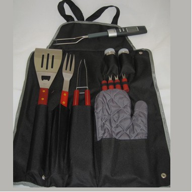 12 Pcs BBQ Apron w/Temp Fork