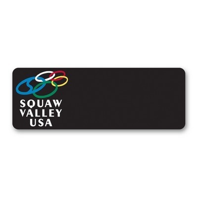 Full Color 50 Mil Name Badge (1.25"x3.5") Rectangle - No Personalization