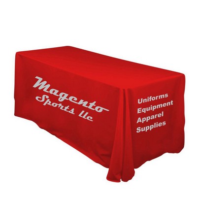 8' Print Cut Tablecloth W/Imprint