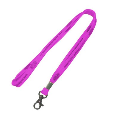 1/2" Pink Tubular Lanyard (12 Mil)