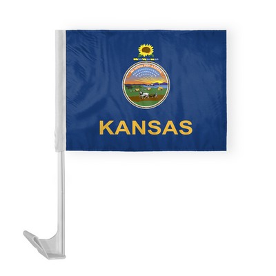 Kansas Car Flags 12x16 inch