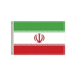 36"W x 24"H National Flag, Iran, Double-Sided