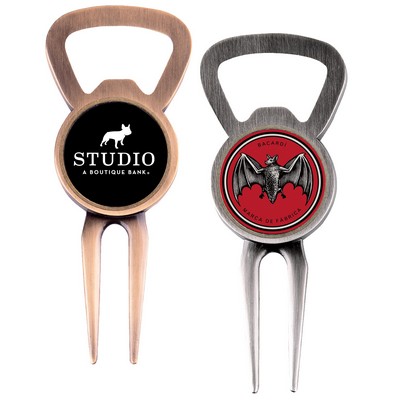 Bottle Opener Divot Tool w/ Removable Ball Marker