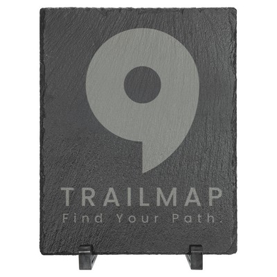 8" x 10" Rectangle Slate Decor with Plastic Feet