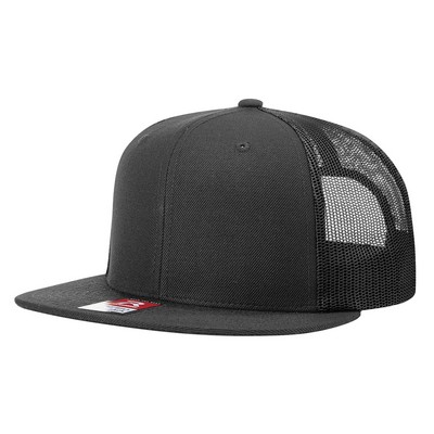 Richardson¨ Medium/Large Blend Flat Bill Trucker Hat (Blank)