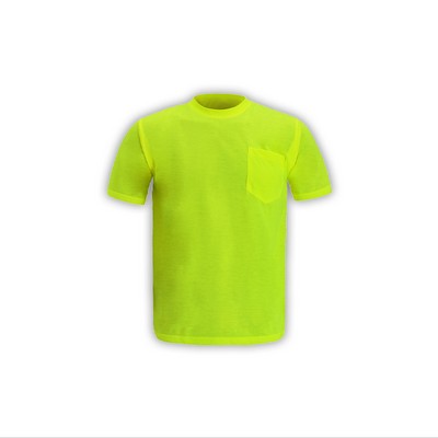 High Visibility Short Sleeve T-shirt, Lime, Breathable Polyester