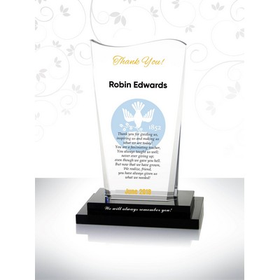 Crystal Wedge Corporate Celebration Award