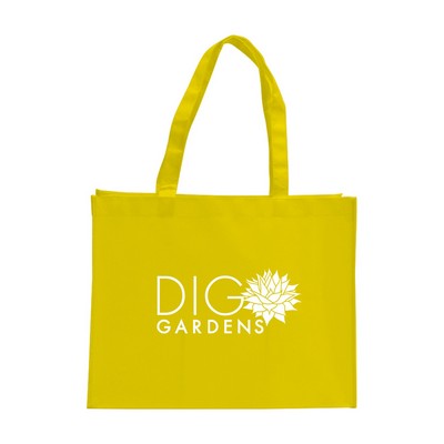 Bright Yellow Non-Woven PP Bright Shopping Bags (16"x6"x12")