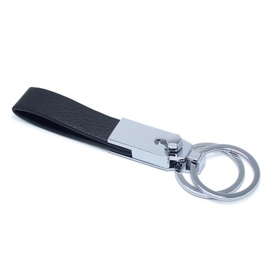 Leather Key Chain-Black