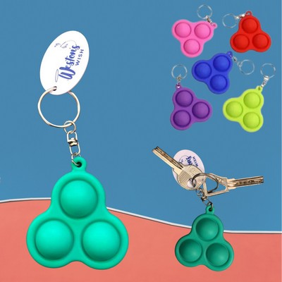 Pop-It Fidget Keychain W/ Imprinted Tag