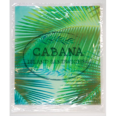 Digital Full Color 2-Sided Clear Plastic Bags with Gusset (12" x 13.5" x 3")