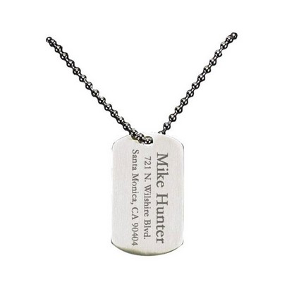 Double-Sided Dog Tag Pendant - No Chain