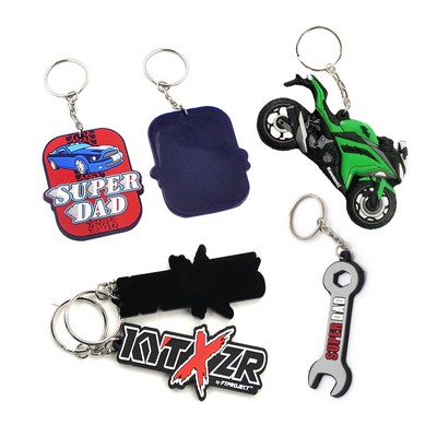 3" Custom Full Color PVC Key Tag