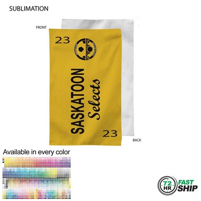 72 Hr Fast Ship - Team Towel in Plush and Soft Velour Terry Cotton Blend, 12x18, Sublimated