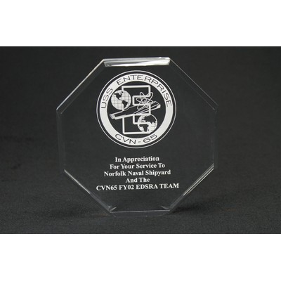 Acrylic Octagon Award - Blank (3"x3/4")