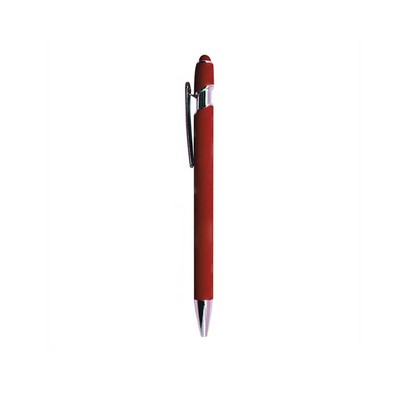 Rubberized Stylus Ballpoint Pen