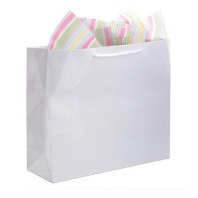 White Gloss Eurotote Bag (20"x6"x16")