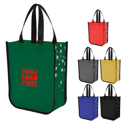 Shiny Laminated Non-Woven Shopping Tote (15"x 20"x 15")