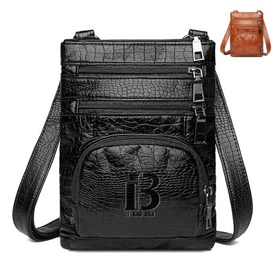 PU Crossbody Bag for Women Multi-Pocket