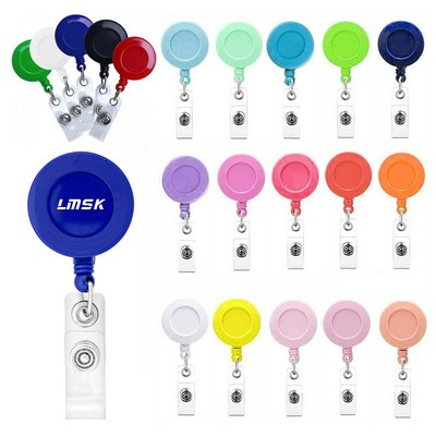 Retractable Round Badge Reel Holder
