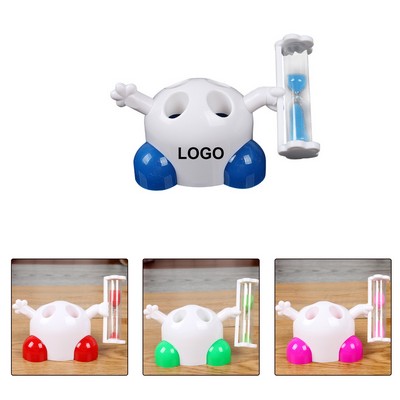 Toothbrush Holder w/ Hourglass