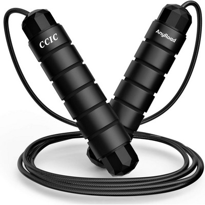 Adjustable Steel Jump Rope Workout with Foam Handles for Fitness, Home Exercise & Slim Body