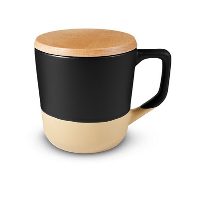16.5 oz. Boston Ceramic Mug With Wood Lid