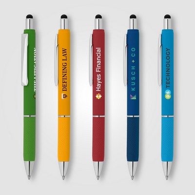 Serena Retractable Gel Stylus Pen - Full-Color Inkjet