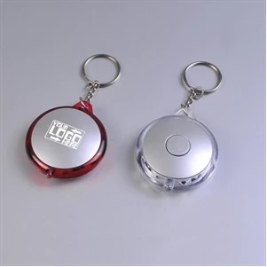 Round LED Flashlight w/ Key Chain