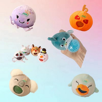 Shark Stress Reliever Plush Cover with Squeeze Squishy Ball