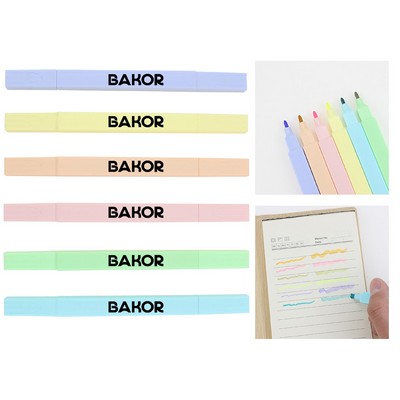 6-piece Dual-Tip Highlighter Mark Maker Kit