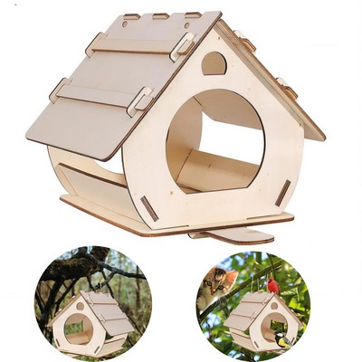 Wooden Bird Feeder